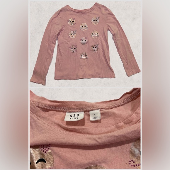 GAP Kids Girl's Set of Flippy Sequin Long Sleeve Shirts- Size Small - Picture 5 of 8